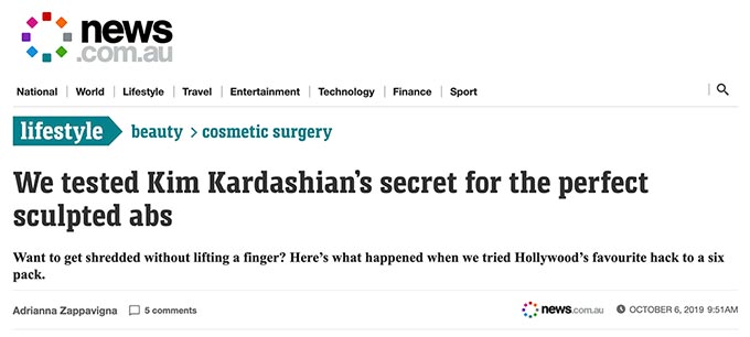 News.com.au Kim Kardashian's secret